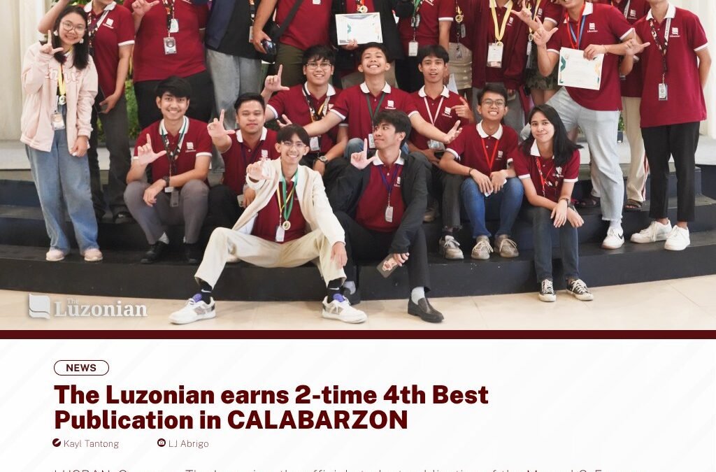 The Luzonian earns 2-time 4th Best Publication in CALABARZON