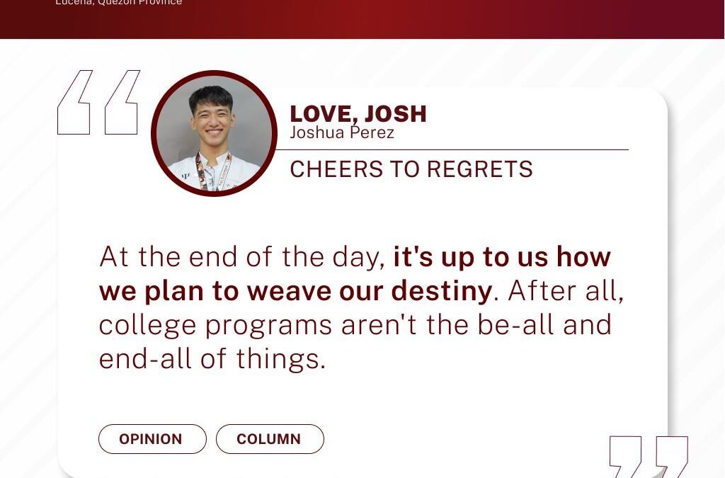 Cheers to regrets